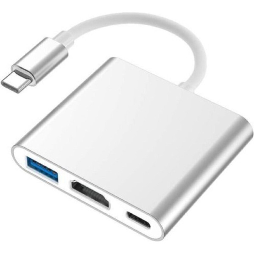 AteşTech Macbook Uyumlu 4K Type C To 3 Portlu Hdmı - USB - Type-C Çevirici Adaptör - Gri Oto Boyaları Fiyatı