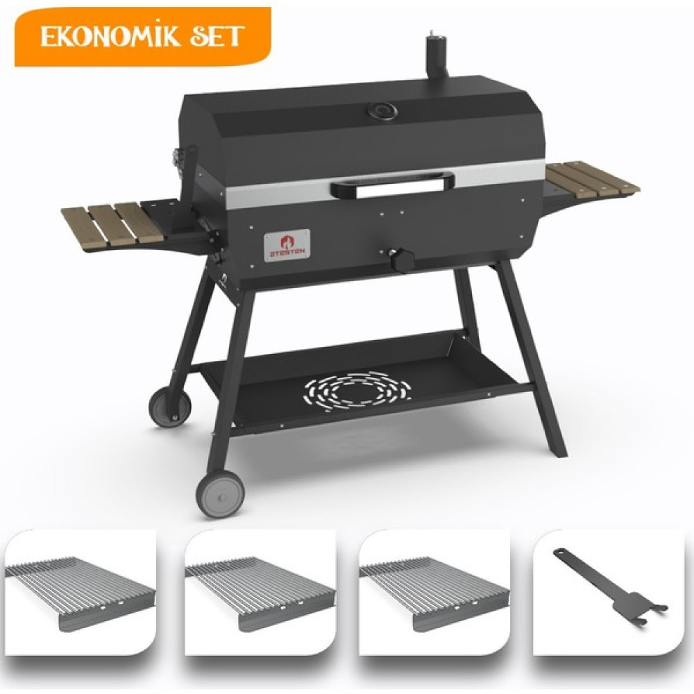 Ateşten Maxi Barbekü Mangal - Ekonomik Set Bahçe Mangalı & Barbekü Fiyatı