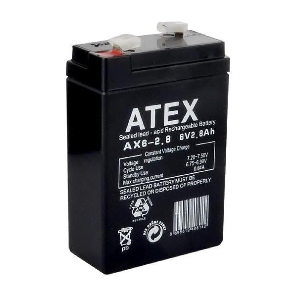 Atex 6V 2.8 Ah Bakımsız Kuru Akü - -Olivine - 1 Akü Fiyatı