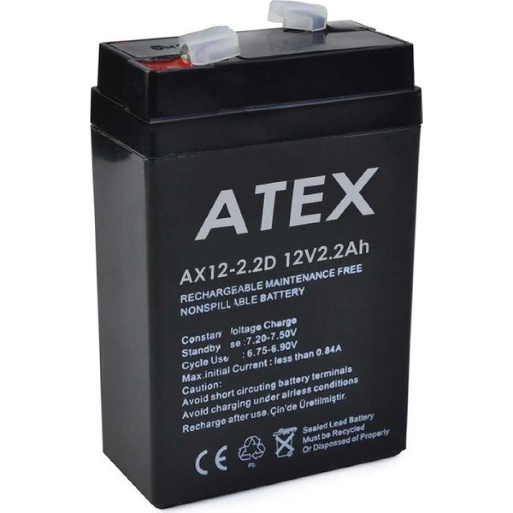 Atex Akü 12V 2.2A Dik (7X10X4.5CM) Atex Akü Fiyatı