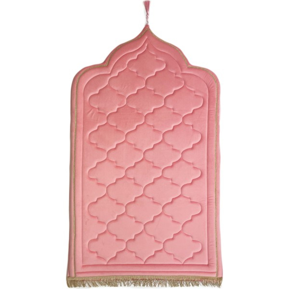 Atex Tekstil Ipek Kadife Kapitone Seccade - Hafızalı Sünger - 70 x 120 cm - Pembe Seccade Fiyatı
