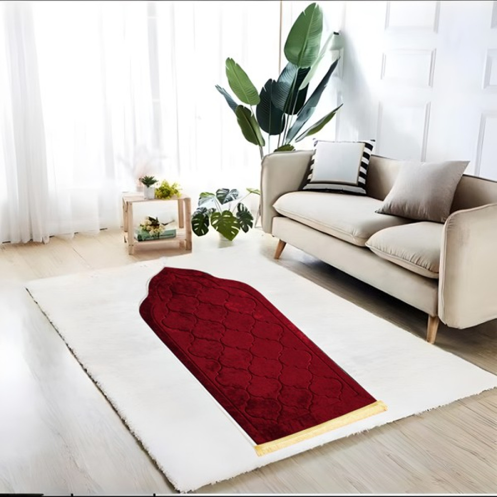 Atex Tekstil Jakron Kadife Ortopedik Seccade - Hafızalı Sünger - Bordo - 72 x 125 cm Seccade Fiyatı