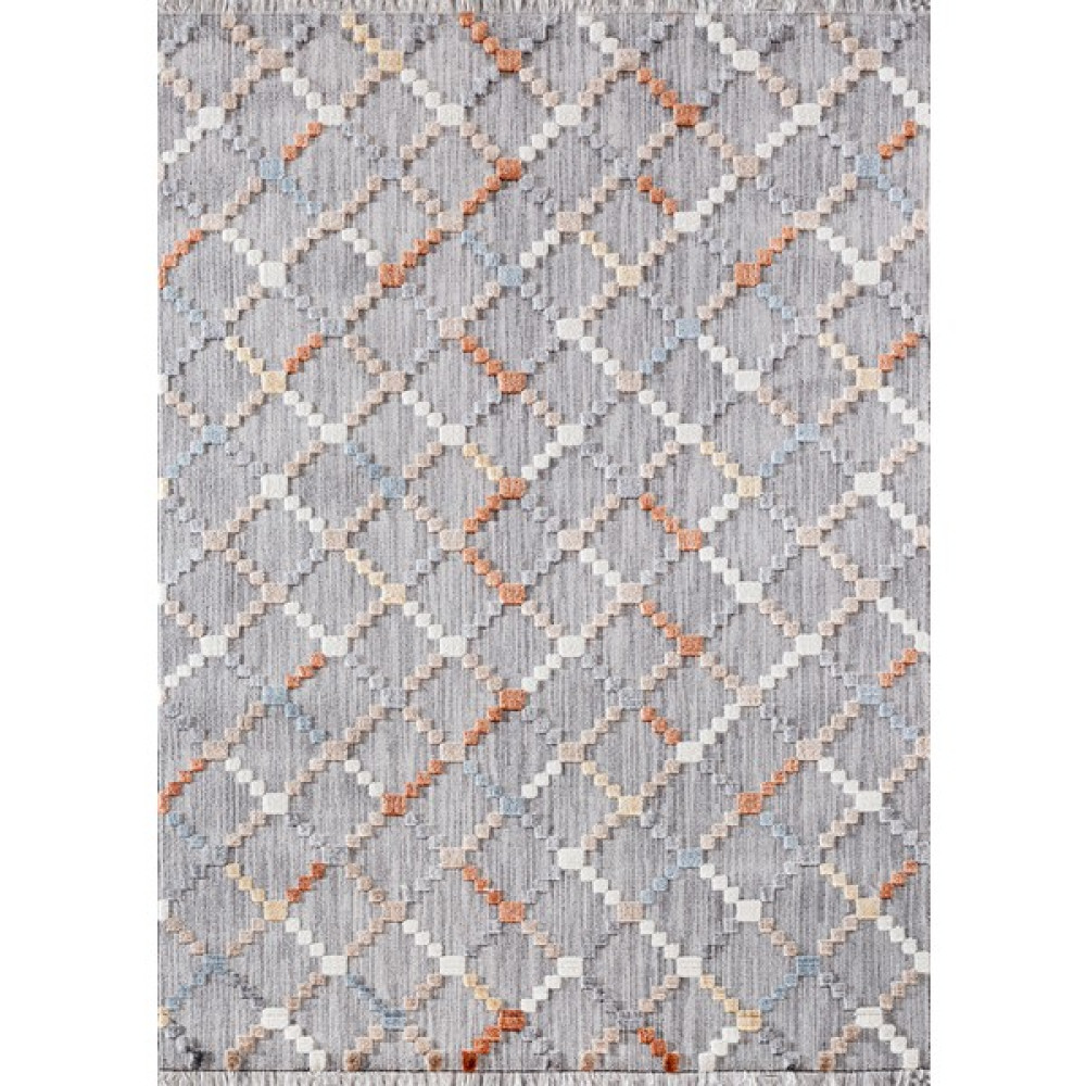 ATHENA CONCEPT Broadway Modern Iskandinav Kilim Desenli Halı Yolluk - 80 x 150 cm - Mavi - Beyaz - Gri Salon Halısı Fiyatı