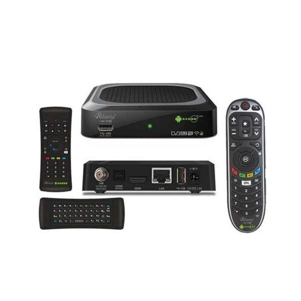 Atlanta Smart G5 Mini Android Uydu Alıcı (Akıllı Mouse Özellikli Klavyeli Kumanda / 1 Yıl Mara v2 VOD Aboneliği Hediye) Uydu Alıcıları Fiyatı