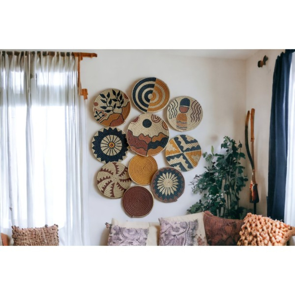 Atlas Home Art 10lu hasır afrikan Duvar Tabağı Seti Ev & Dekorasyon Aksesuarları Fiyatı