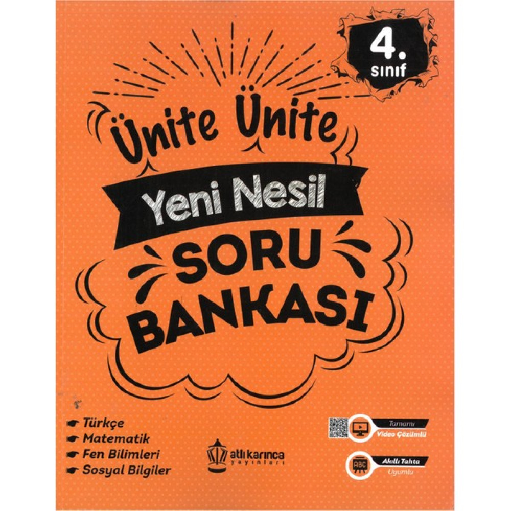 Atlı Karınca Yayıncılık Atlı Karınca 4.sınıf Ünite Yeni Nesil Soru Bankası Kaynak Kitapları Fiyatı