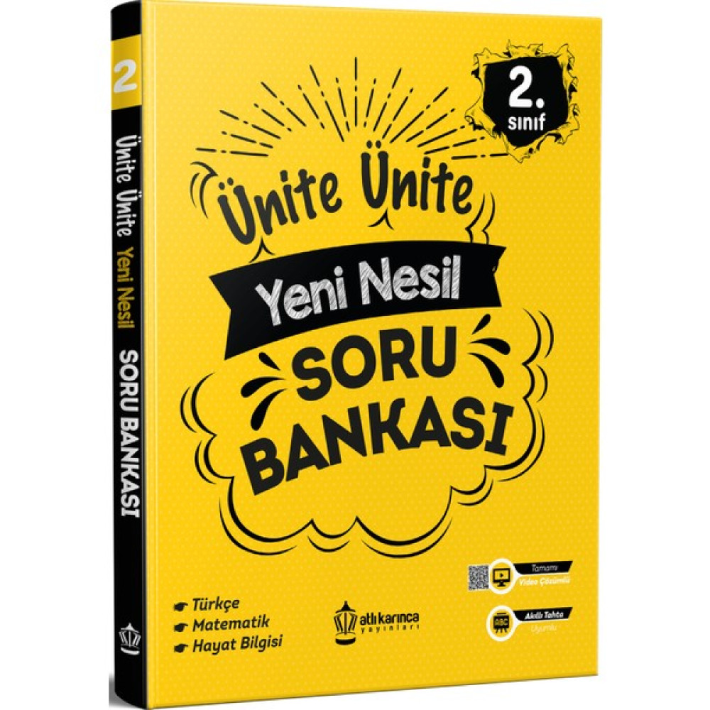 Atlı Karınca Yayıncılık Ünite Ünite 2. Sınıf Yeni Nesil Soru Bankası Tüm Dersler Fiyatı
