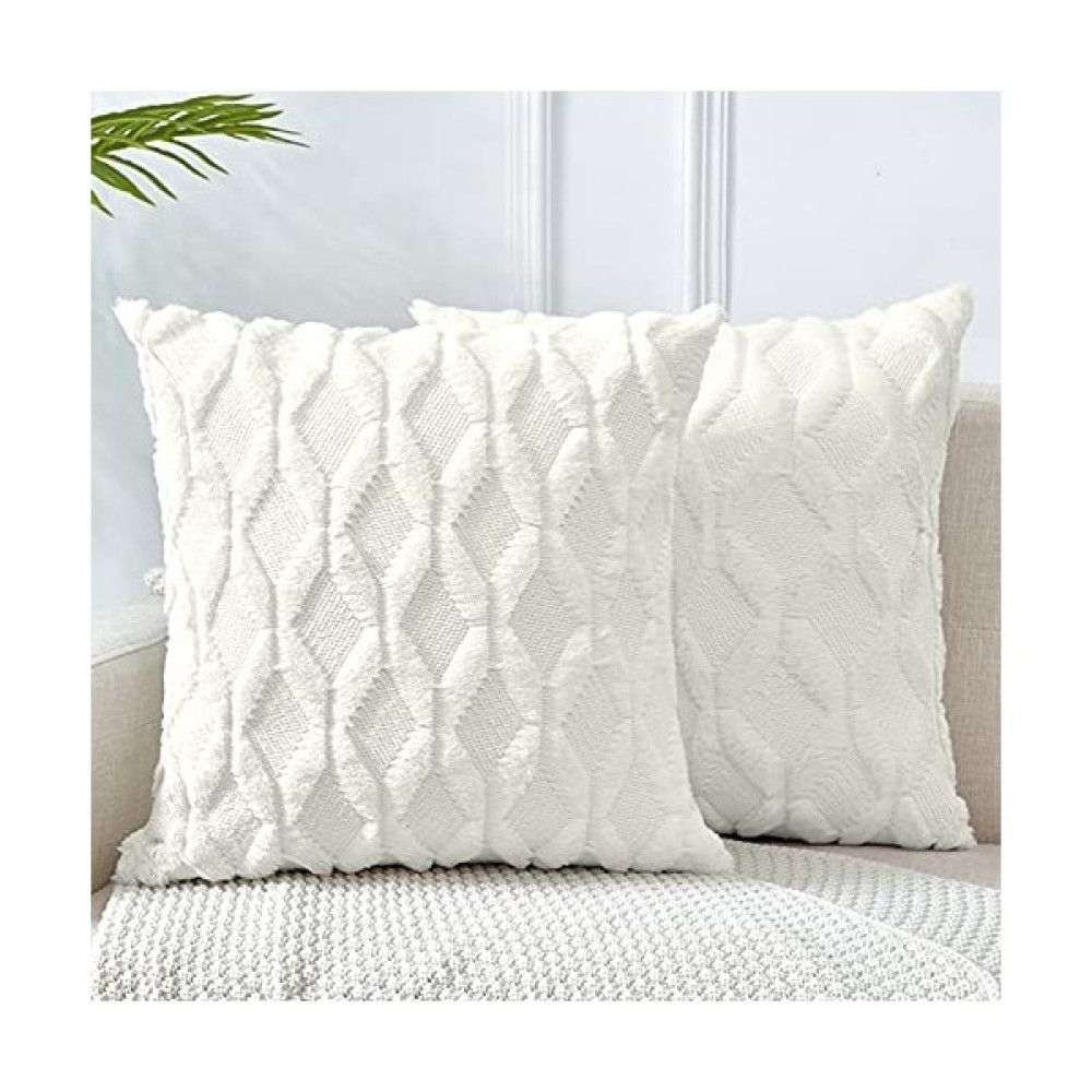 Atma Yastık Kılıfları 12X20, Beyaz Dekoratif Boho Yastık Kılıfı Minder Örtüsü Kadife Lüks Yumuşak Peluş Kısa Yün Kanepe Kanepe Yatak Odası Araba, 2... Yastık Kılıfı Fiyatı