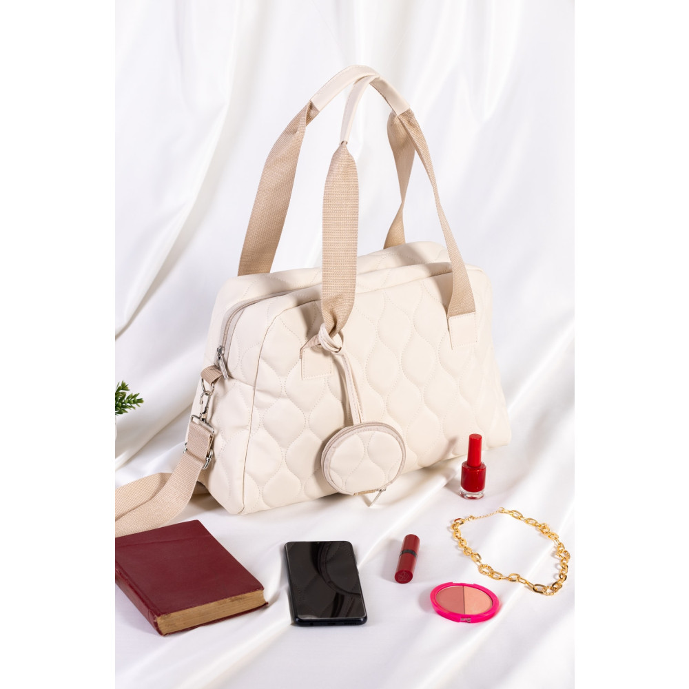 atmospherebsc Orijinal Kadın Geniş Hacimli Konfor Modeli Fermuarlı Kapitoneli Cüzdanlı Tote Shopper Kol Çantası Unisex Çanta & Cüzdan ve Seyahat Çantaları Fiyatı