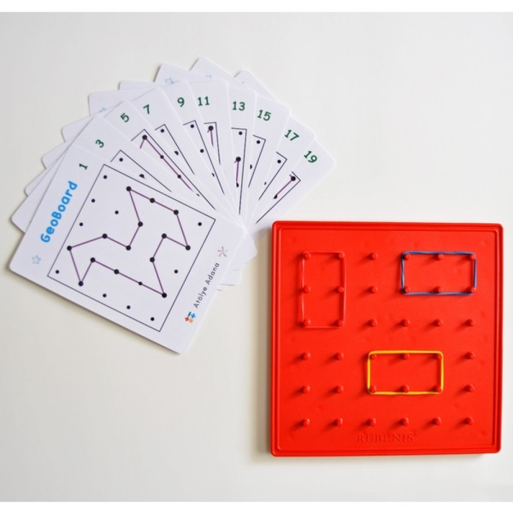 Atölye Adana Geoboard - Geometri Tahtası - Matematik Akıl Zeka Mantık Beceri Gelişim Eğitici Eğlenceli Oyun Eğitici Oyuncak Fiyatı