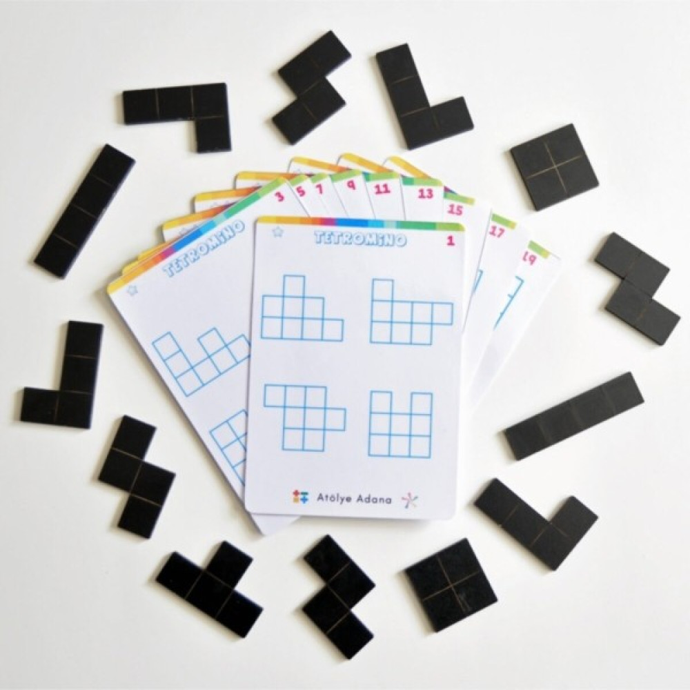 Atölye Adana Tetromino Oyunu - Matematik Akıl Zeka Strateji Mantık Beceri Gelişim Eğitici Eğlenceli Oyun - Renkli Oyun Takımları Fiyatı