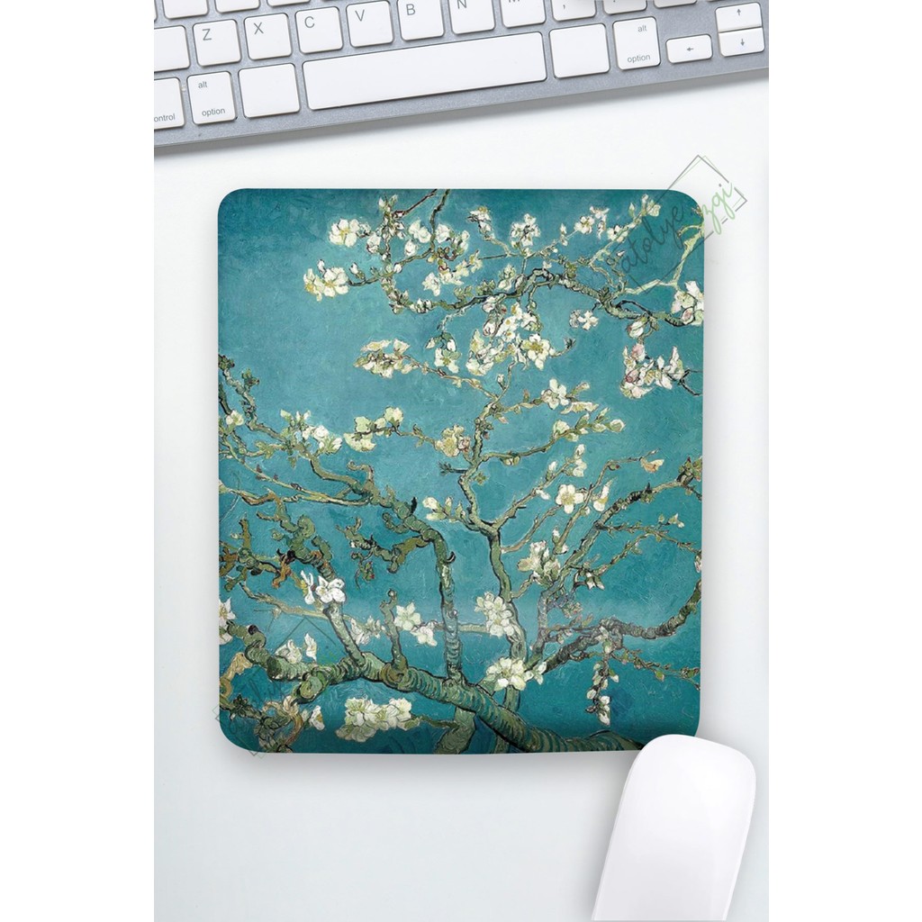 Atölye Çizgi Van Gogh Badem Çiçeği Almond Bilek Destekli Mouse Pad Mouse Pad Fiyatı