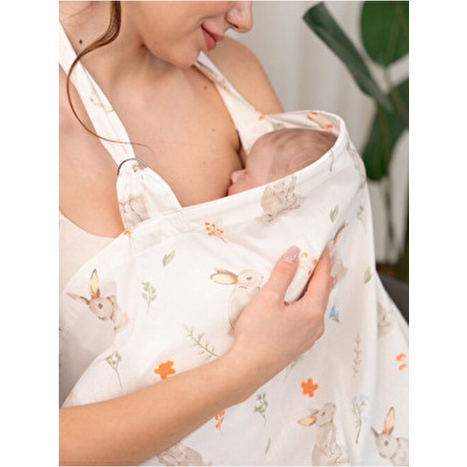 Atölye Eda Exclusive Atölye Eda %100 Pamuklu Oeko-Tex Sertifikalı Balenli Ayarlanabilir Yaka Aparatlı Emzirme Önlüğü 80X100CM Dokuma Kumaş Diğer Fiyatı