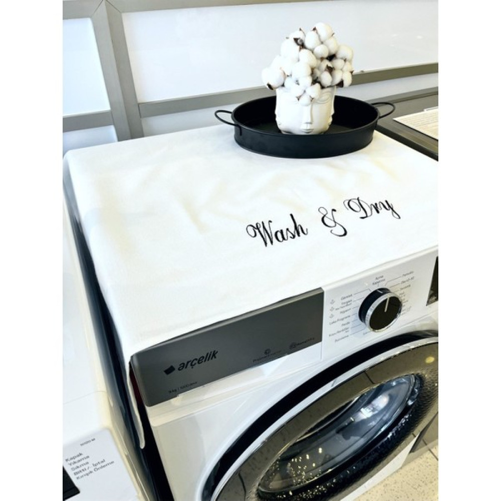 Atölye No 35 Beyaz Wash&dry Çamaşır Kurutma Makinesi Örtüsü Ev & Dekorasyon Aksesuarları Fiyatı