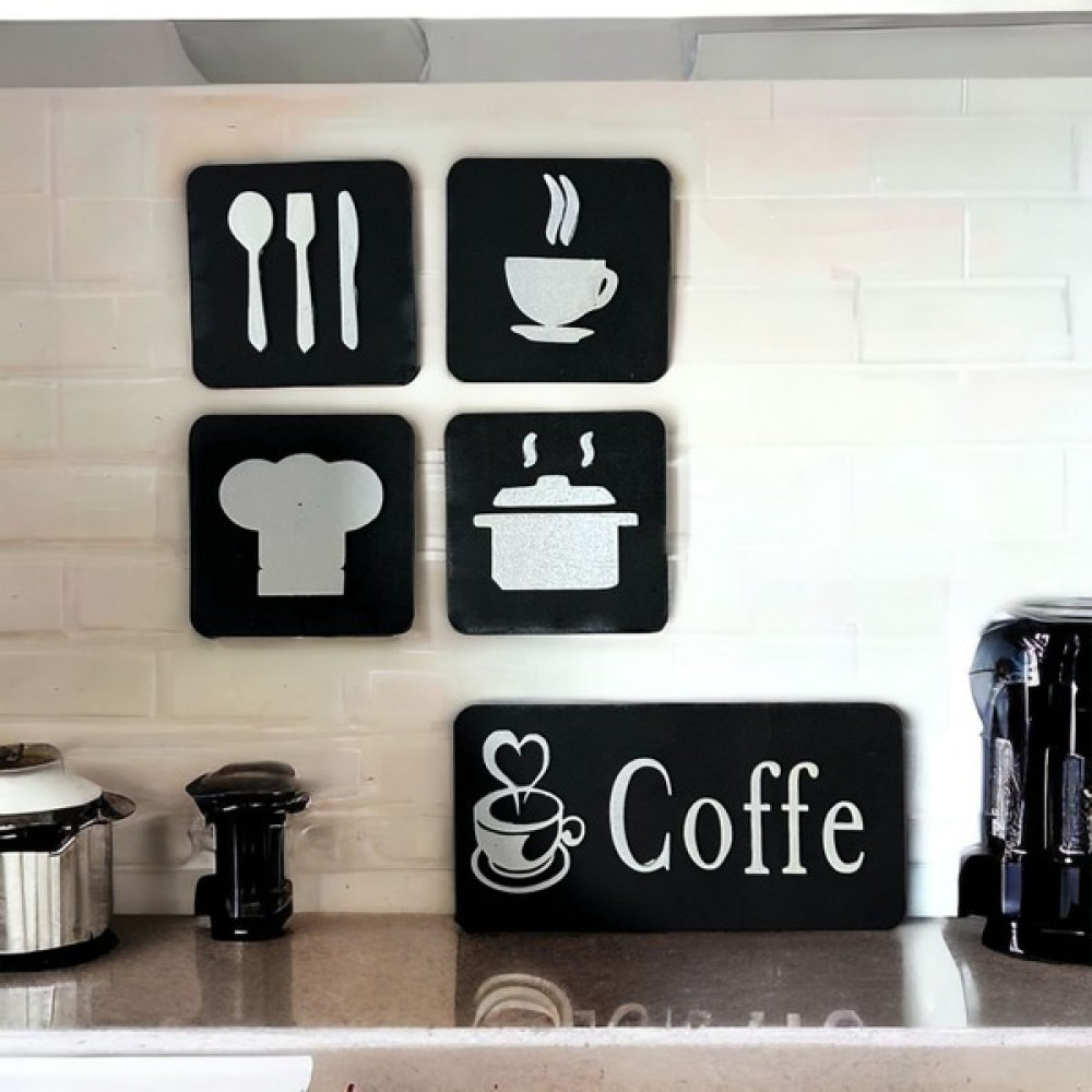Atölye Troya Coffe Mutfak Duvar Dekor Süsleri - 50 x 50 Ev & Dekorasyon Aksesuarları Fiyatı
