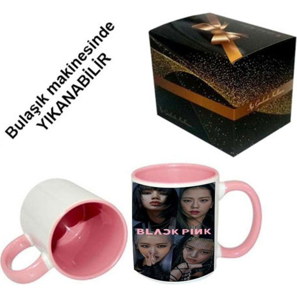 atolyehane Blackpink Kupa Bardak - Açık Pembe - Beyaz Fincan / Bardak / Kahve Takımı Fiyatı