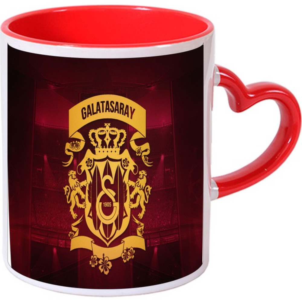 atolyehane Galatasaray Arma Tasarımlı Kupa Bardak - Kırmızı Fincan / Bardak / Kahve Takımı Fiyatı