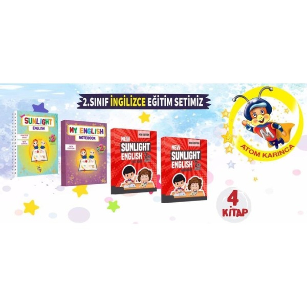 Atom Karınca 2. Sınıf İngilizce Eğitim Seti 4 Kitap Yabancı Dil Kitapları Fiyatı
