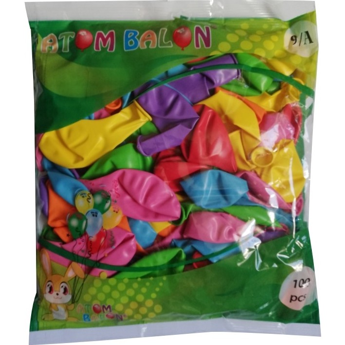 Atom Renkli Balon 100'lü Paket İçeriği ile Eğlenceli Parti Malzemeleri Diğer Fiyatı