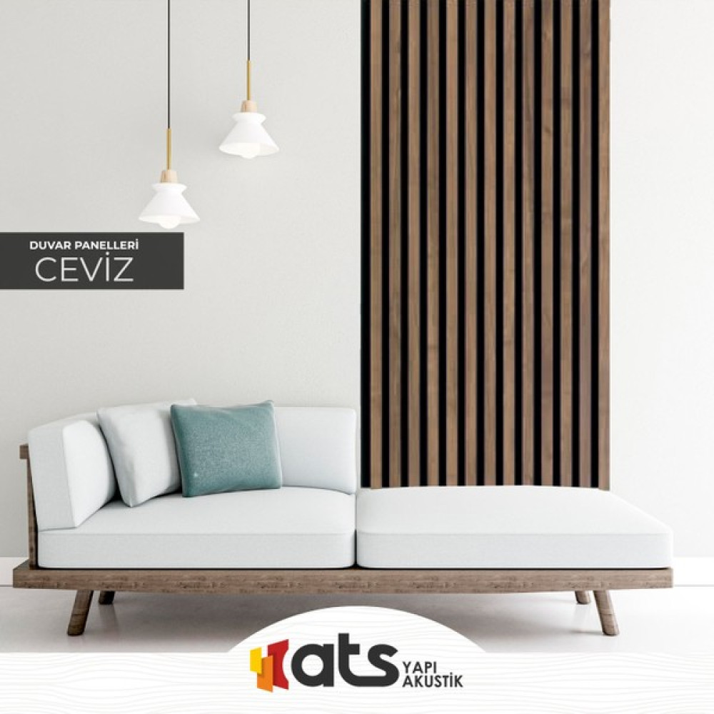 Ats Yapı 60 x 120 cm Dekoratif Akustik Ceviz Rengi Ahşap Duvar Paneli Ofis Mobilya Aksesuarları Fiyatı