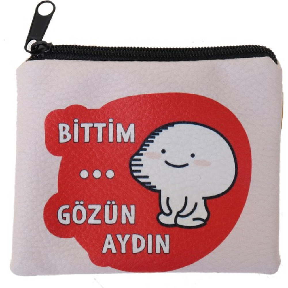 Attach Bittim Gözün Aydın Resimli Tasarım Süet Bozuk Para Cüzdanı Bayan Cüzdan Fiyatı