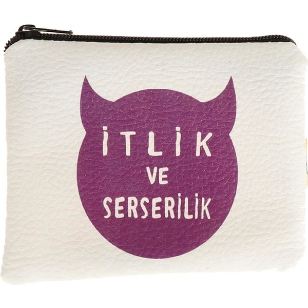Attach Itlik ve Serserilik Tasarımlı Süet Bozuk Para Cüzdanı Bayan Cüzdan Fiyatı