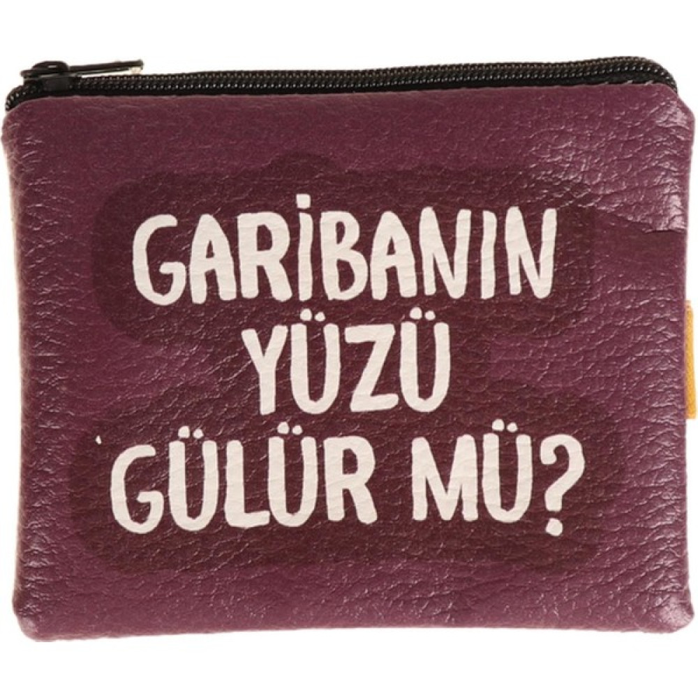 Attach Mor Garibanın Yüzü Gülür Mü? Tasarımlı Süet Bozuk Para Cüzdanı Bayan Cüzdan Fiyatı