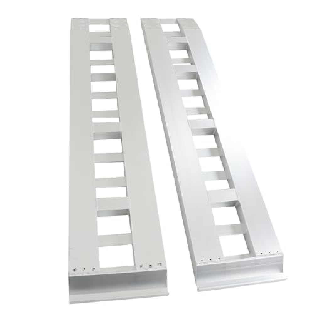 atvwrlod 1 Pair 72inch x14 inch Aluminum Ramps Trailer Ramps 6500Lbs Hook Ramp