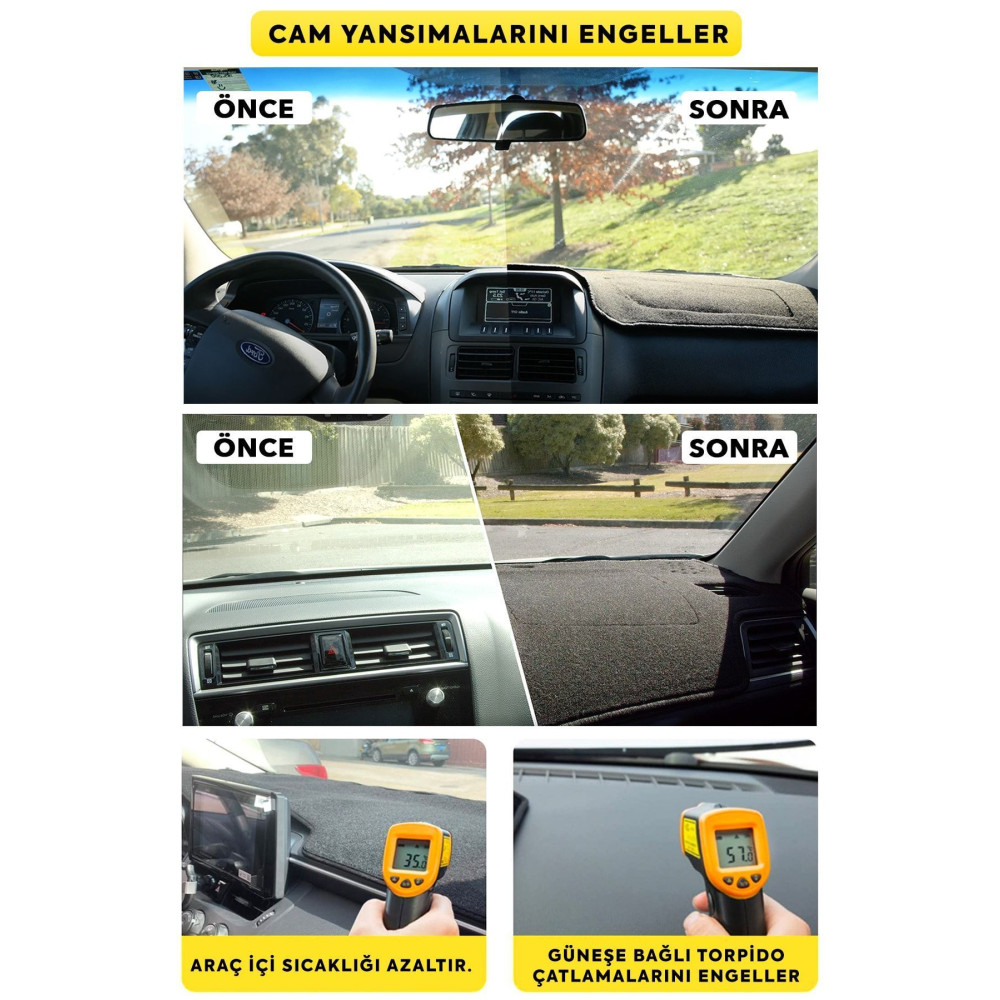 Audı A3 (2004-2008) 3d Torpido Koruma Kılıfı - Ön Göğüs Kaplama - Siya