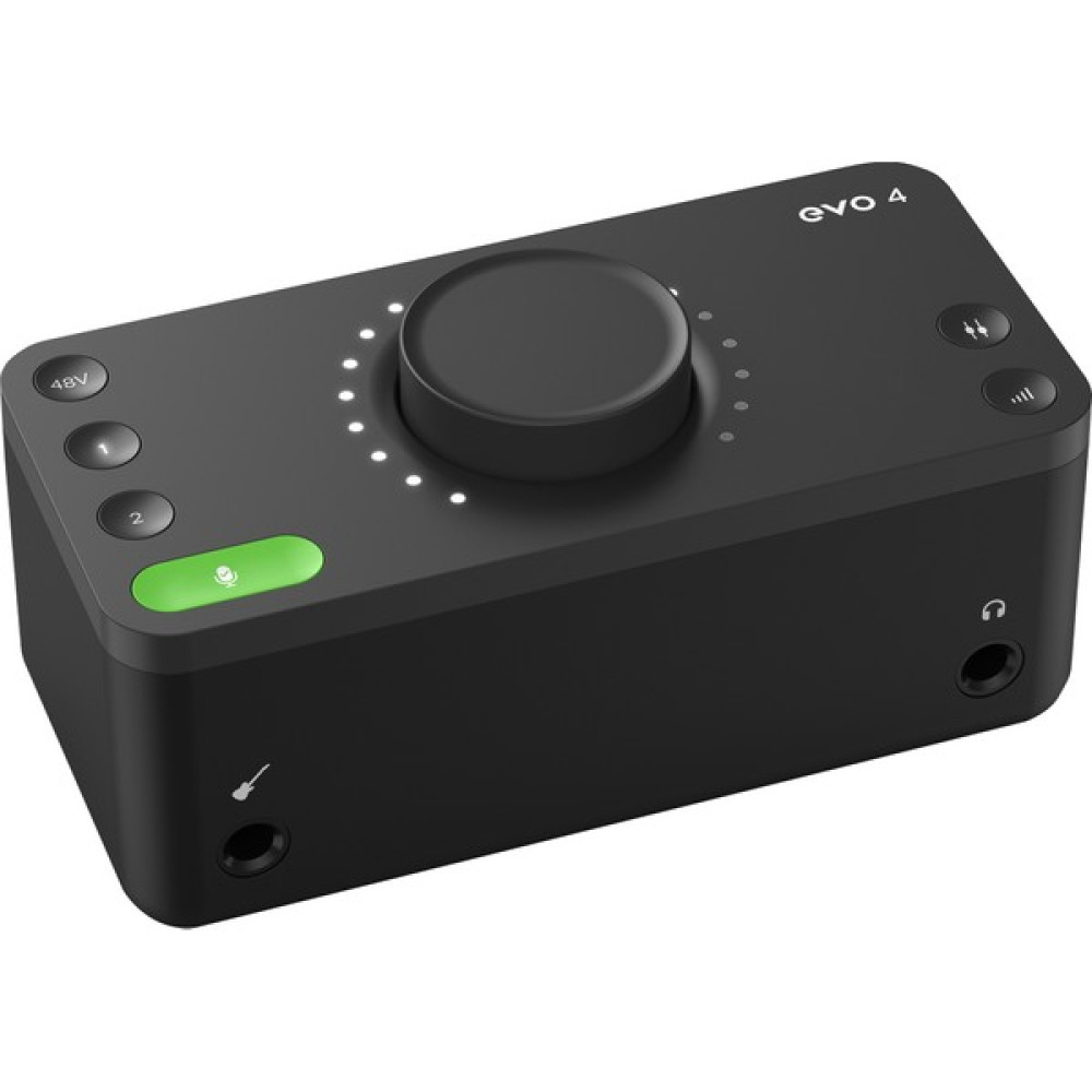 Audient EVO 4 Yüksek Kalite AD/DA Dönüştürücü 2-Giriş/2-Çıkış 24Bit/96kHz USB-C (Type-C) Ses Kartı - Siyah Stüdyo ve Sahne Ekipmanları Fiyatı