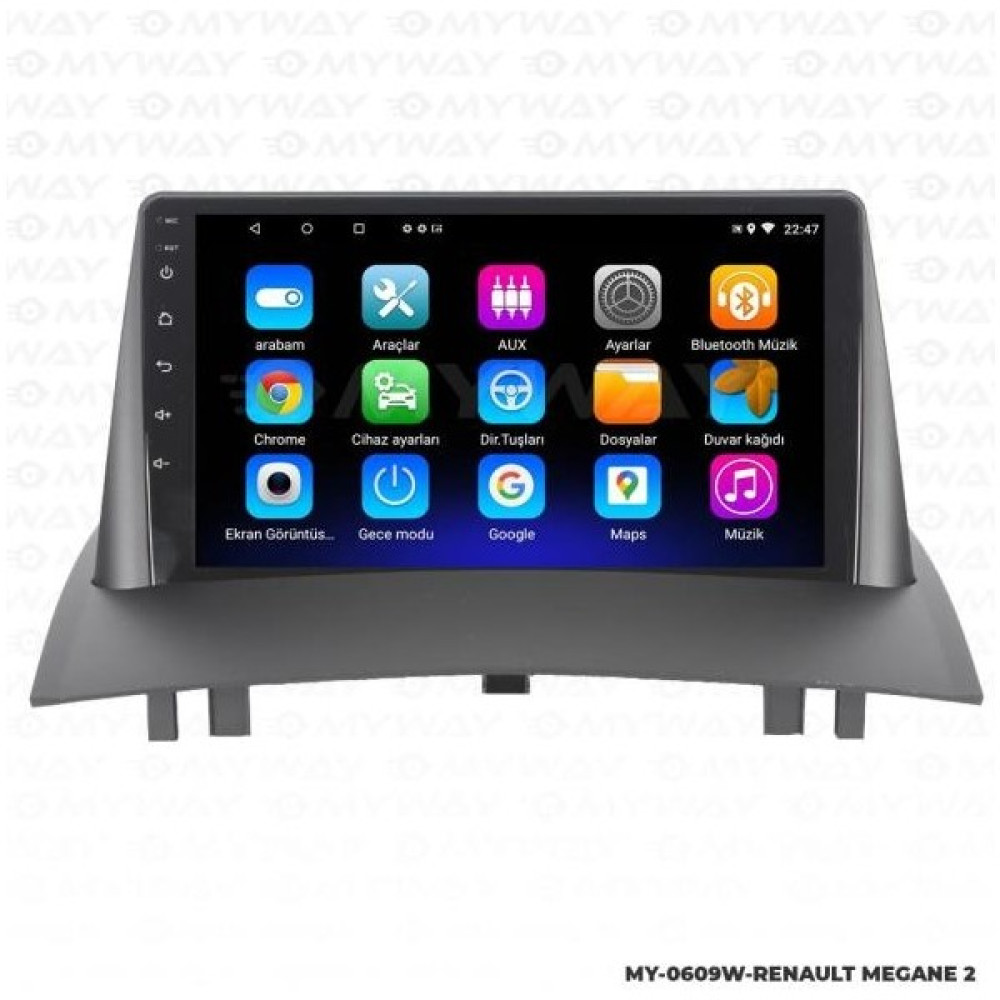 Audio Station Renault Megane 2 9 Inç Android Navigasyon ve Multimedya Sistemi 2004-2010 Oto Görüntü Sistemleri Fiyatı