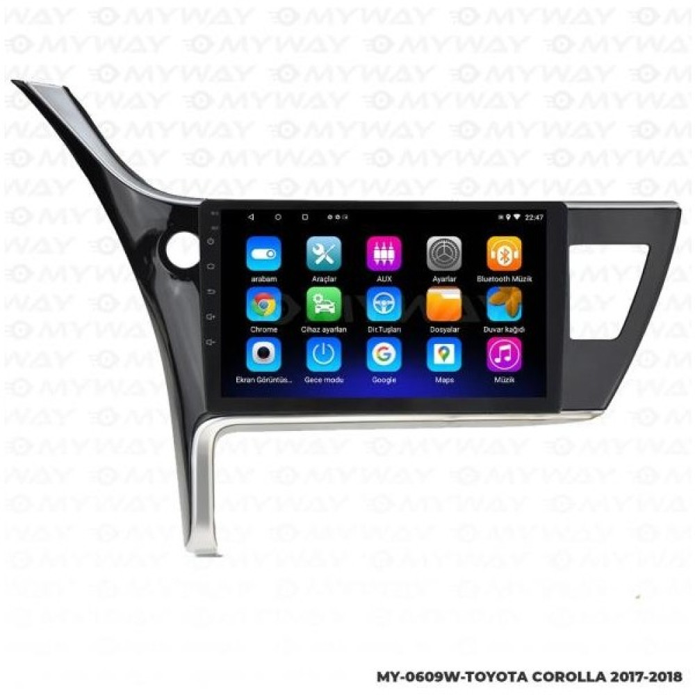 Audio Station Toyota Corolla Android Carplay Navigasyon ve Multimedya Sistemi 2017-2018 Oto Görüntü Sistemleri Fiyatı