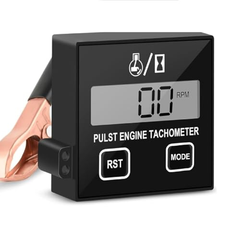 AUGREX Small Engine Digital Inductive RPM Tachometer Tool Fit for Chainsaw Cropper Generator Lawn Mower RV ATV Dirt Bike Motocross Boat Tractor