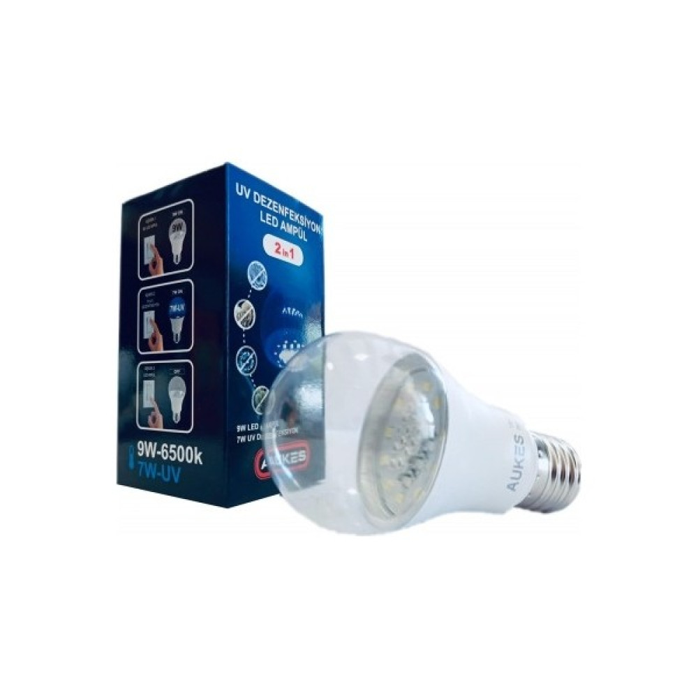Aukes Uv Dezenfeksiyon LED Ampül 2 In 1 Led Aydınlatmalar Fiyatı