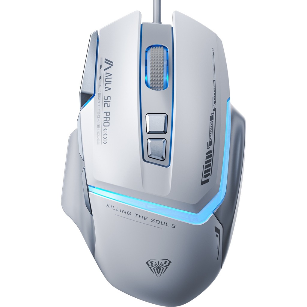 Aula S12 Pro 12800 Dpı 8 Tuşlu Makrolu Kablolu Optik Gaming Oyuncu Mouse Beyaz Klavye - Mouse Fiyatı