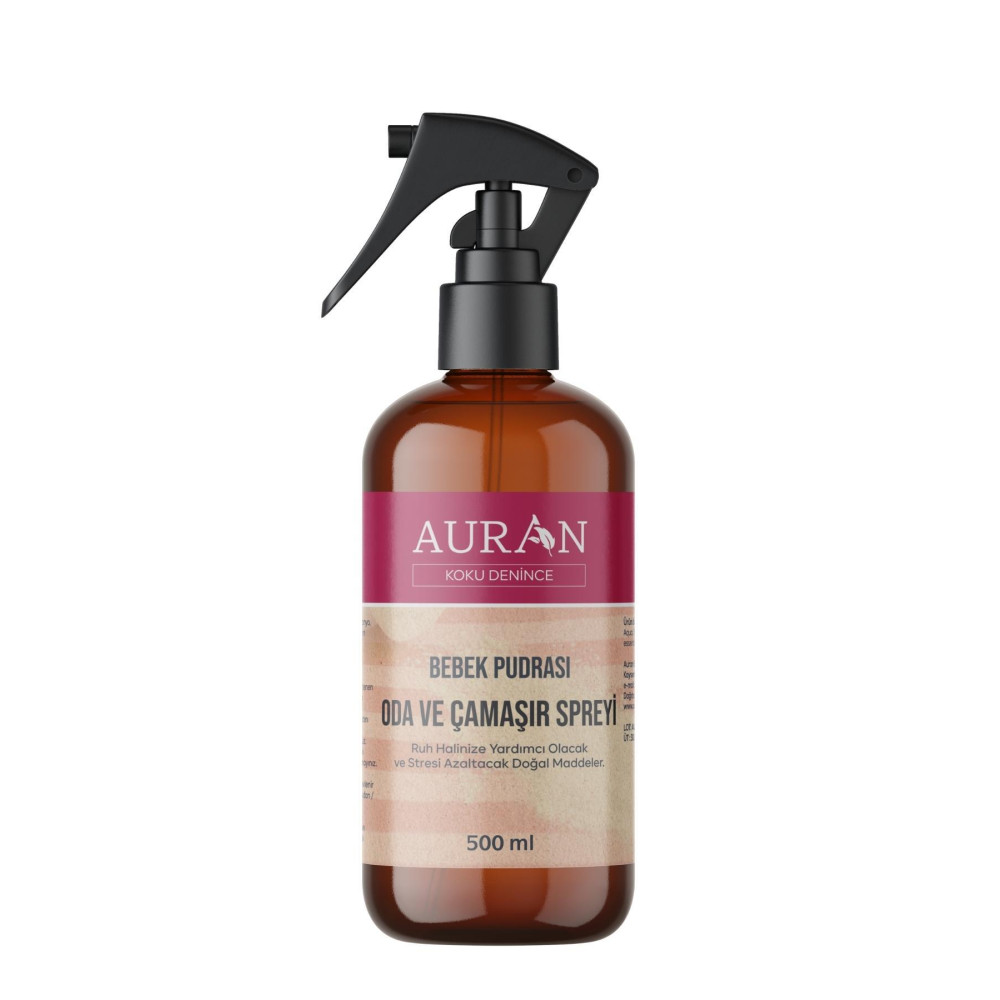 AURAN Bebek Pudrası Oda Ve Çamaşır Spreyi Oda Kokusu Room Spray 500ml Deterjan ve Temizlik Ürünleri Fiyatı