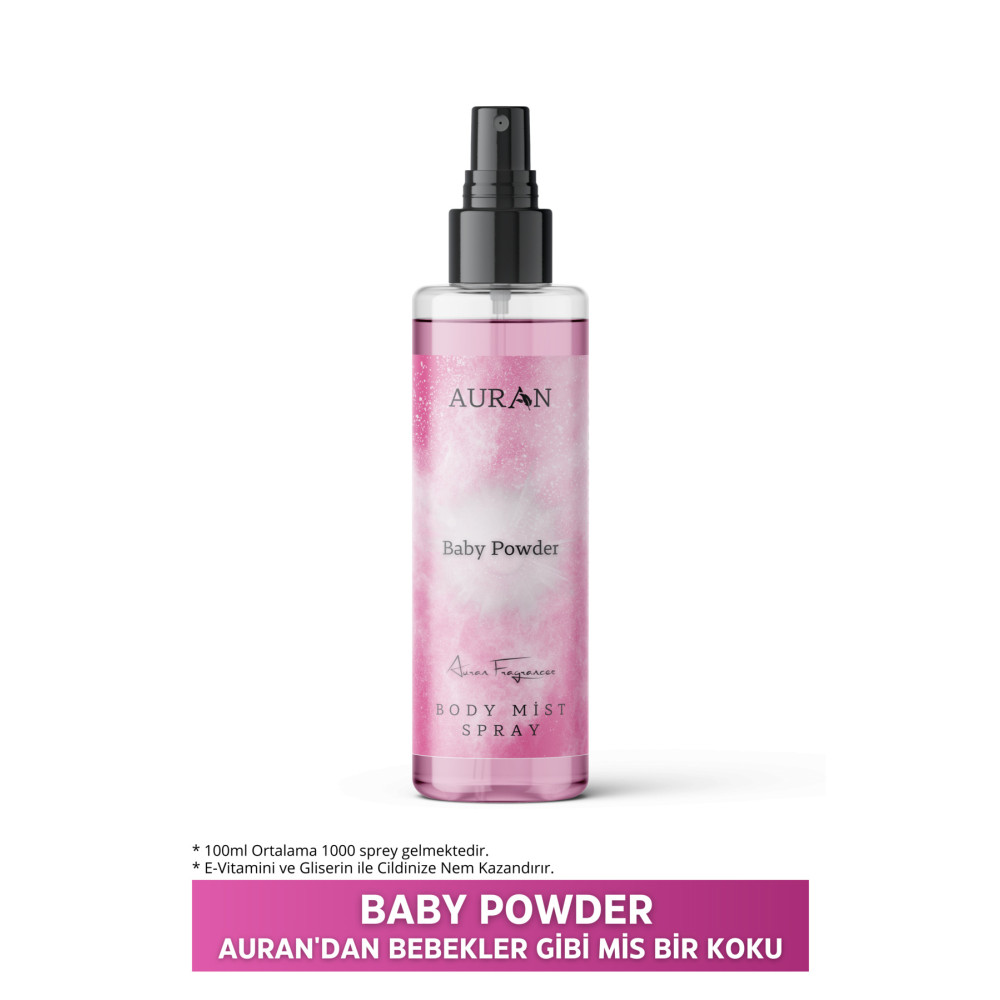 AURAN Bebek Pudrası Parfümlü Kadın Vücut Spreyi Baby Powder Body Mist Spray 100ml Deodorantlar Fiyatı