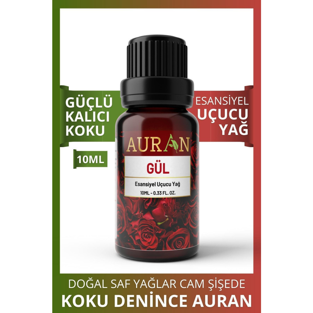 AURAN Gül Esansiyel Uçucu Koku Yağı Buhurdanlık Yağı Difüzör Esansı Hobi Esans Ortam Oda 10ml Deterjan ve Temizlik Ürünleri Fiyatı