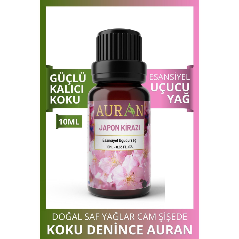 AURAN Japon Kirazı Esansiyel Uçucu Koku Yağı Buhurdanlık Yağı Difüzör Esansı Hobi Esans Ortam Oda 10ml Deterjan ve Temizlik Ürünleri Fiyatı