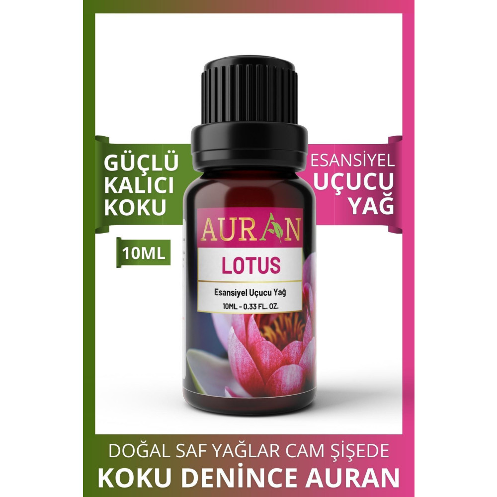 AURAN Lotus Esansiyel Uçucu Koku Yağı Buhurdanlık Yağı Difüzör Esansı Hobi Esans Ortam Oda Kokusu 10ml Deterjan ve Temizlik Ürünleri Fiyatı