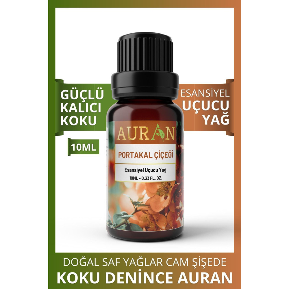 AURAN Portakal Çiçeği Esansiyel Uçucu Koku Yağı Buhurdanlık Yağı Difüzör Esansı Hobi Esans Ortam Oda 10ml Deterjan ve Temizlik Ürünleri Fiyatı
