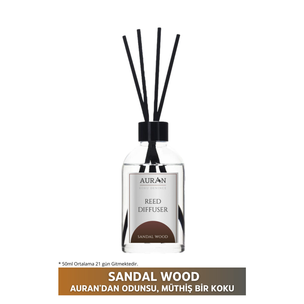 AURAN Sandal Ağacı Çubuklu Oda Kokusu Esansiyel Uçucu Yağ Sandal Wood 50ml Deterjan ve Temizlik Ürünleri Fiyatı