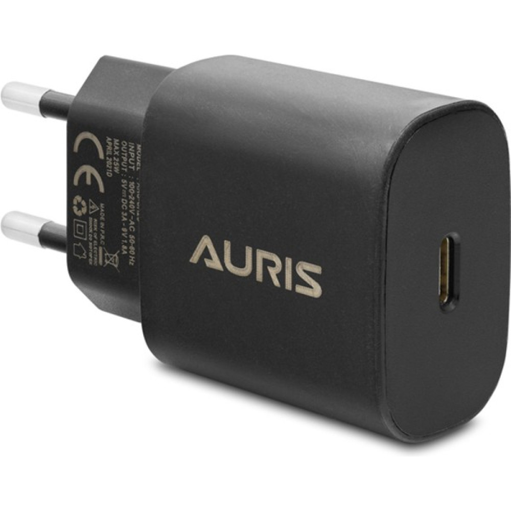 Auris 25W Pd Hızlı Şarj Yüksek Voltaj ve Kısa Devre Korumalı Type-C Girişli Şarj Kafa ARS-CH25 - Siyah Cep Telefonu Şarj Cihazı Fiyatı