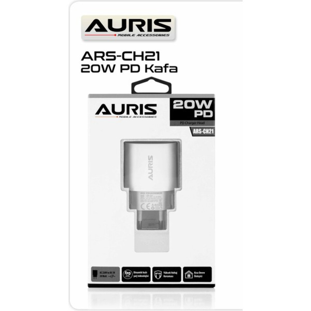 Auris ARS-CH21 20WATT Adaptor - Beyaz Cep Telefonu Şarj Cihazı Fiyatı