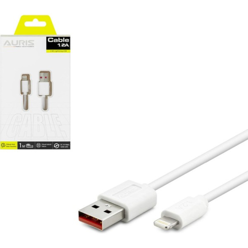Auris Şarj Kablo IPHONE Apple 1.2A 1mt Aurıs ARS-CB03 Cep Telefonu Kablosu Fiyatı
