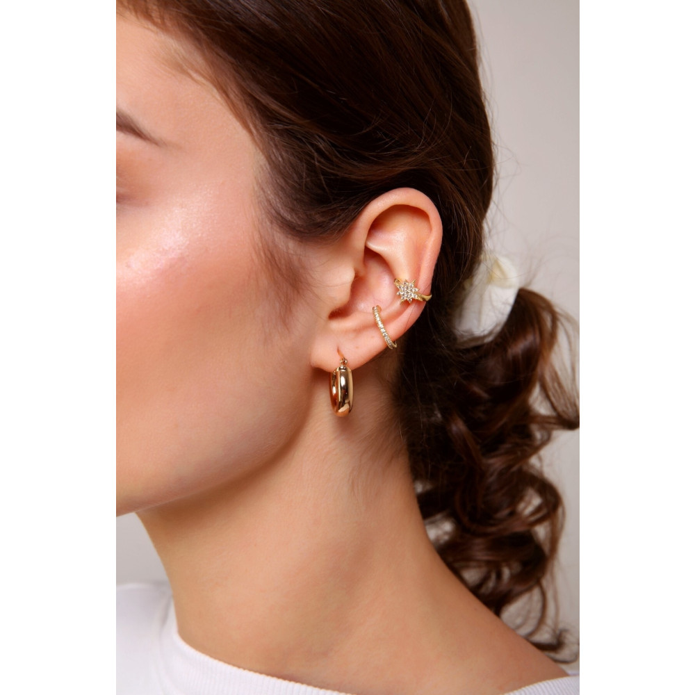 AURRARİ 2li Gold Renk Kuzey Yıldızı Earcuff Tek Beden Beden Bijuteri Küpe Fiyatı