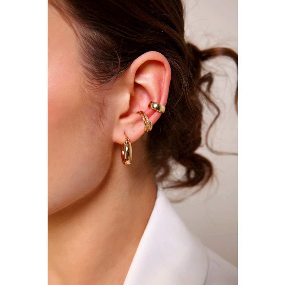 AURRARİ Gold Sarmal Earcuff Set Bijuteri Küpe Fiyatı
