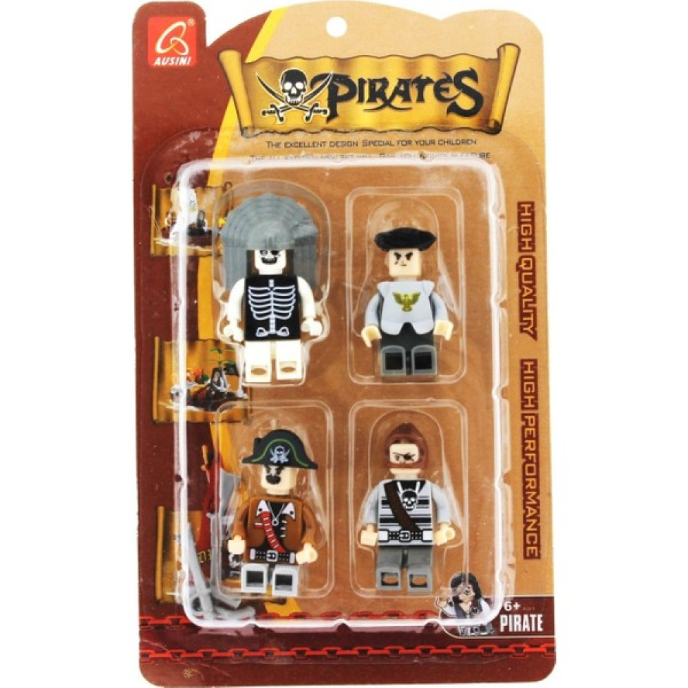 Ausini Pirates 4'lü Korsan Figür Seti -B Gri Asker Legolar ( Yapım Oyuncakları ) Fiyatı
