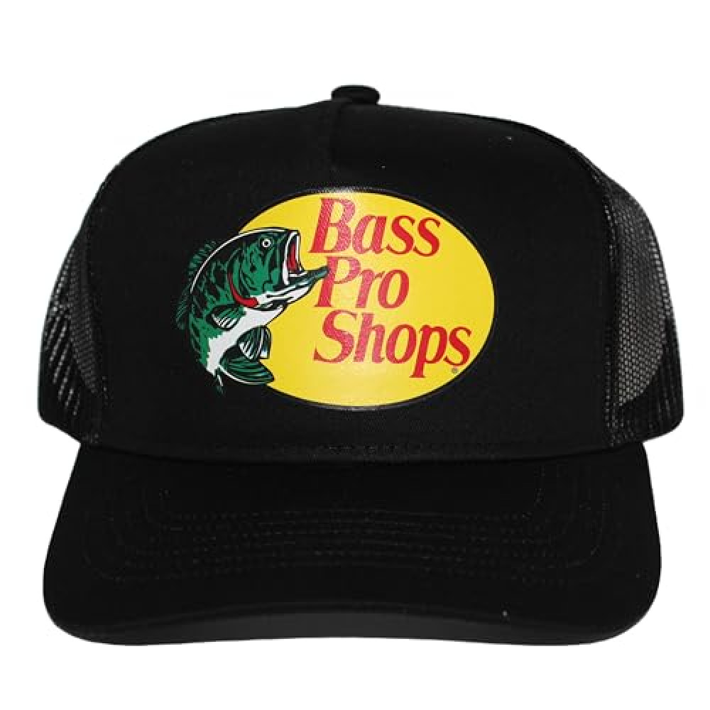 Authentic Fishing & Hunting Mesh Back Trucker Hat - The Ultimate Accessory for Outdoor Activies (US, Alpha, One Size, Black)