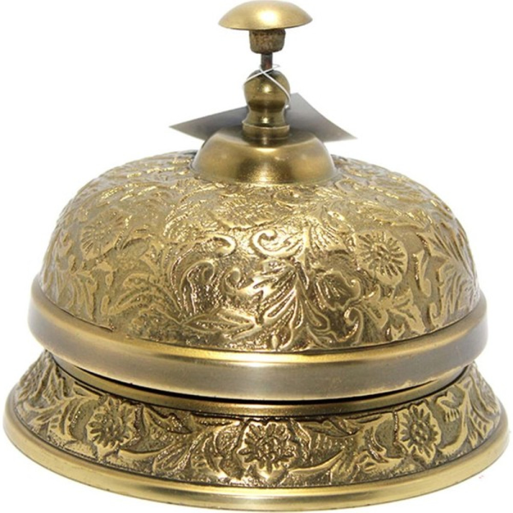 Authentic Pirinç Işlemeli Masa Çanı Resepsiyon Zili 14 cm Nalburiye & Hırdavat Fiyatı